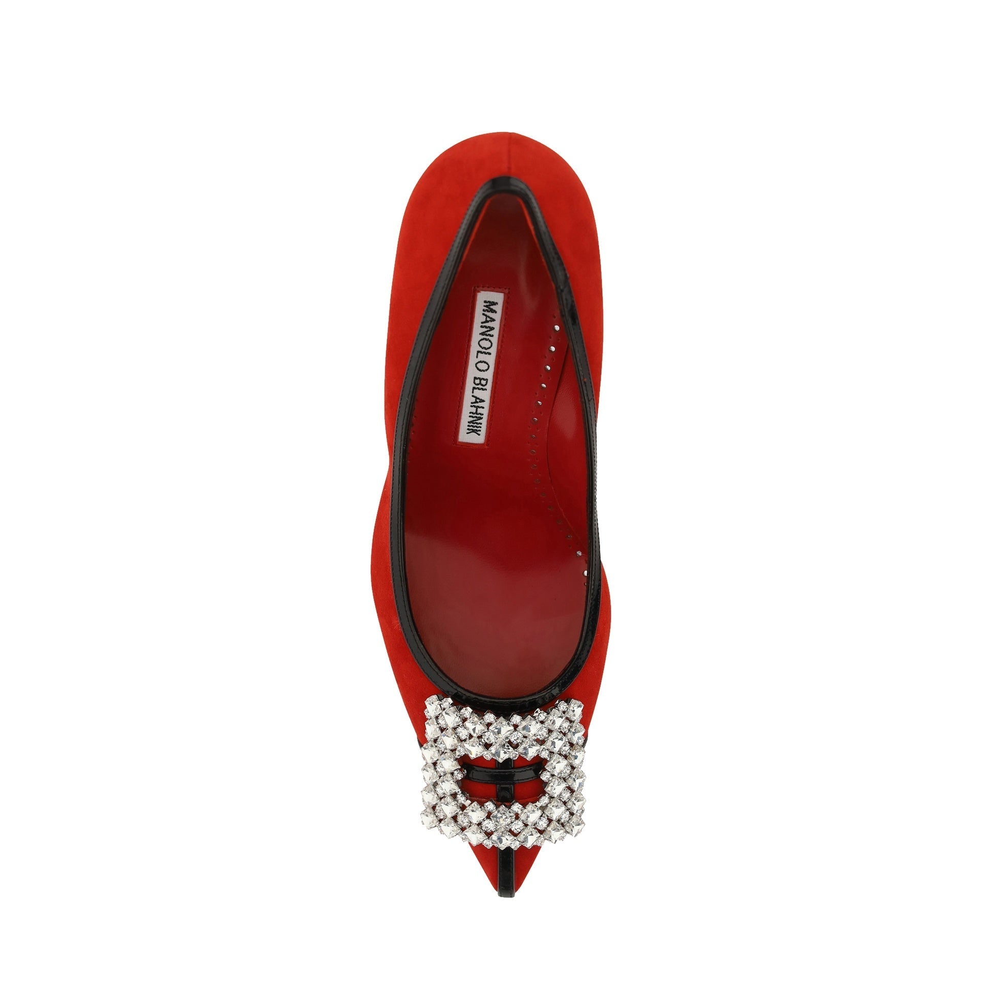 Escarpins Manolo Blahnik Tuberian 90 Suede - Red - Femme