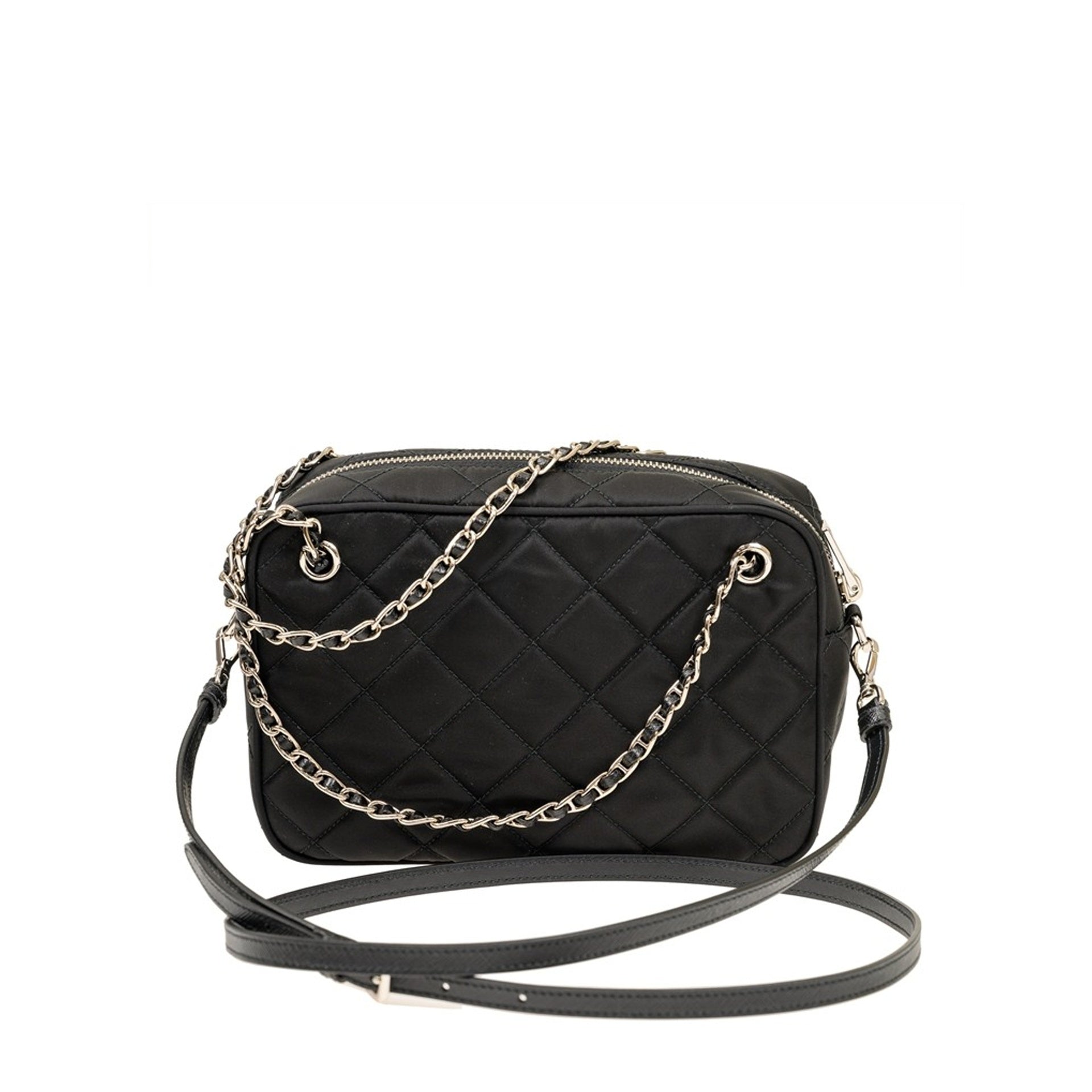 Prada - Quilted Medium Crossbody Bag - Black