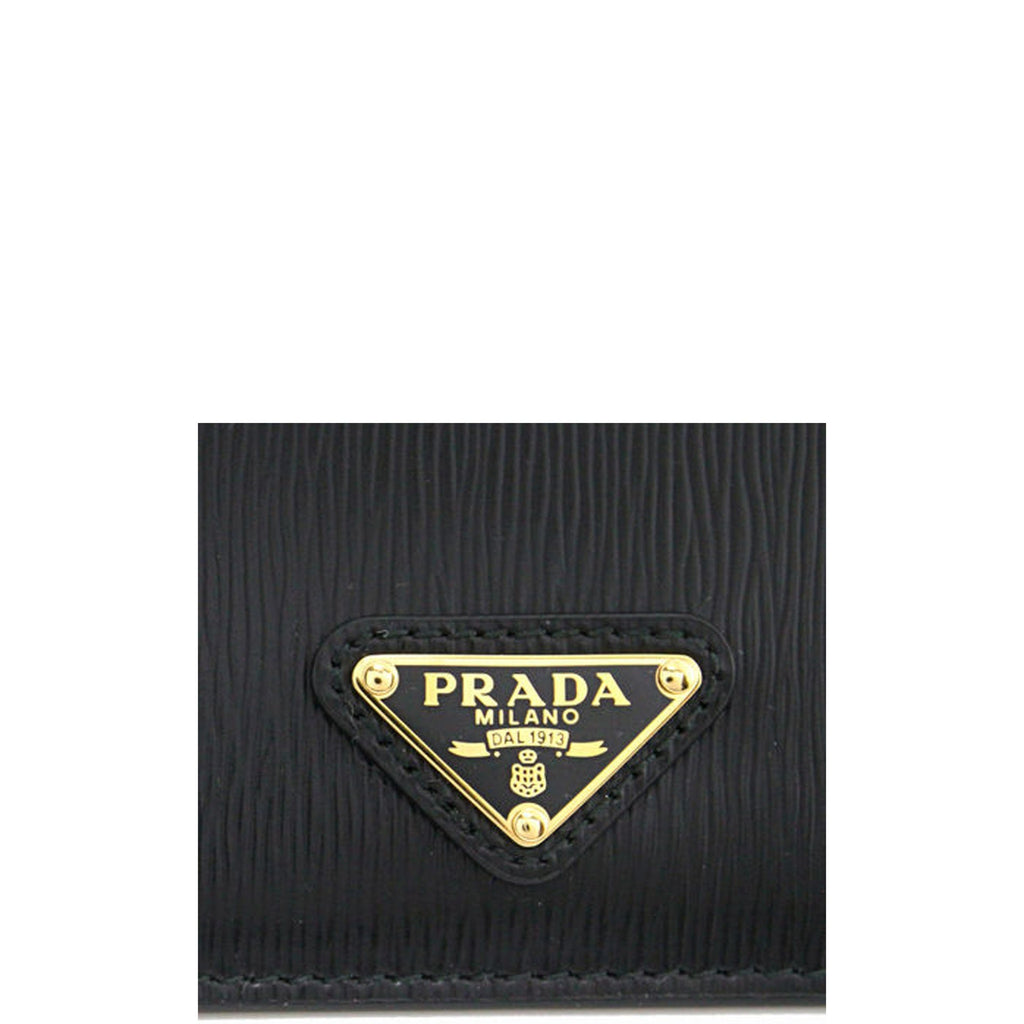 Prada - Leather Cad Holder - Black