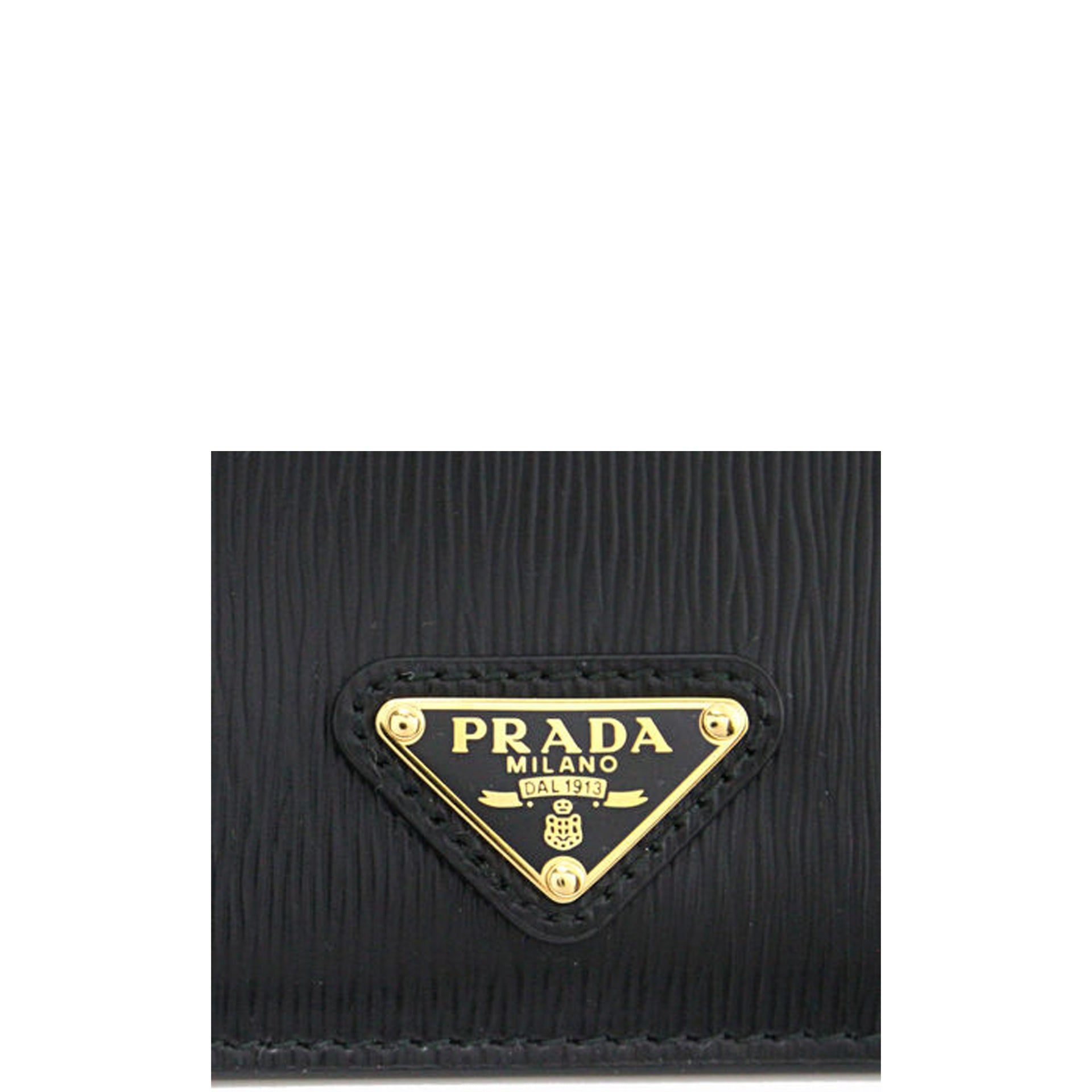 Prada - Leather Cad Holder - Black