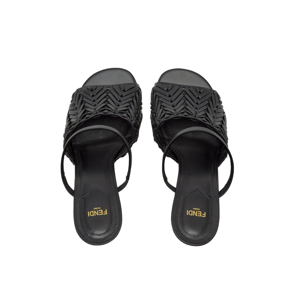 Fendi First Heel Sandals - Black - Femme
