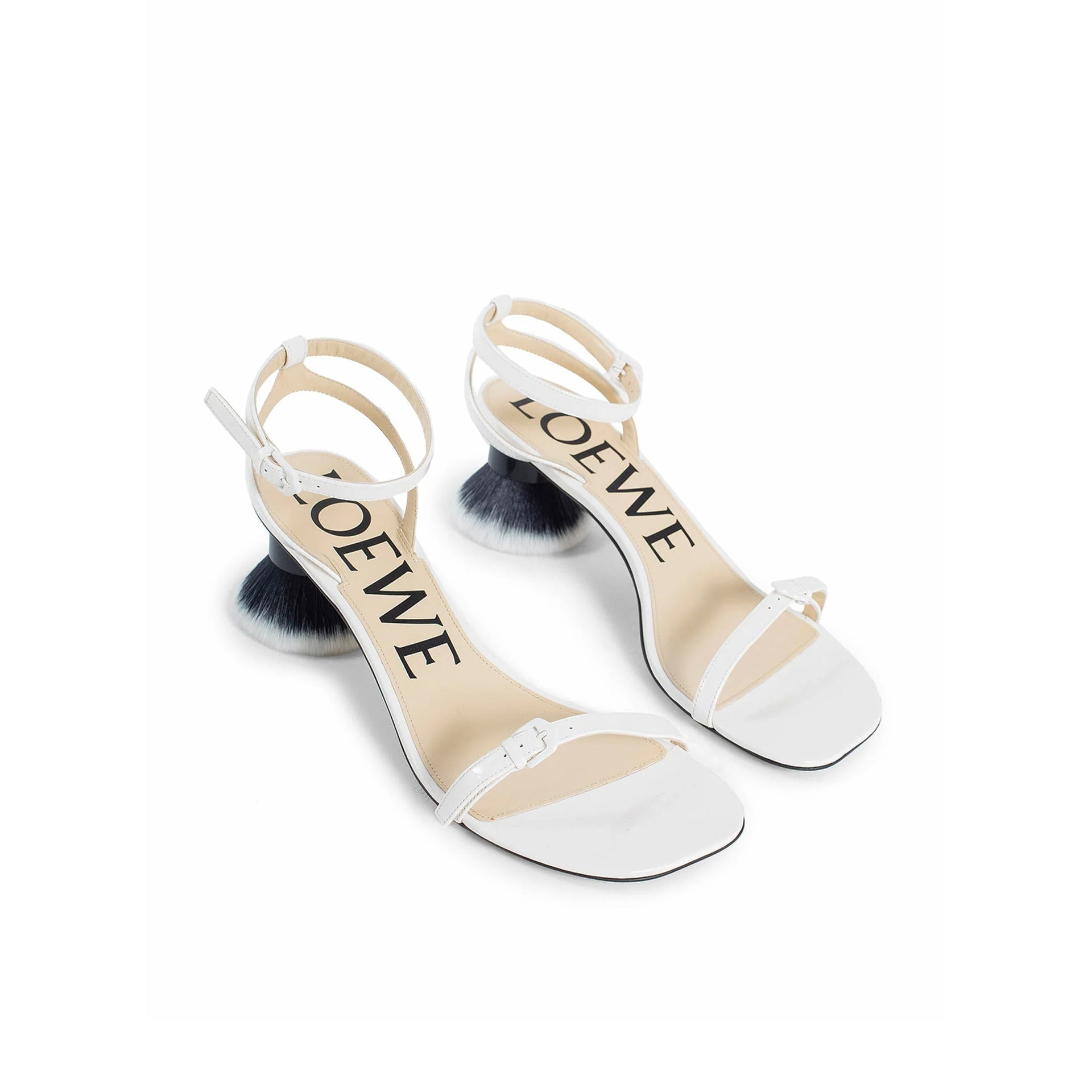 Sandales Loewe Petal Brush Leather - White - Femme