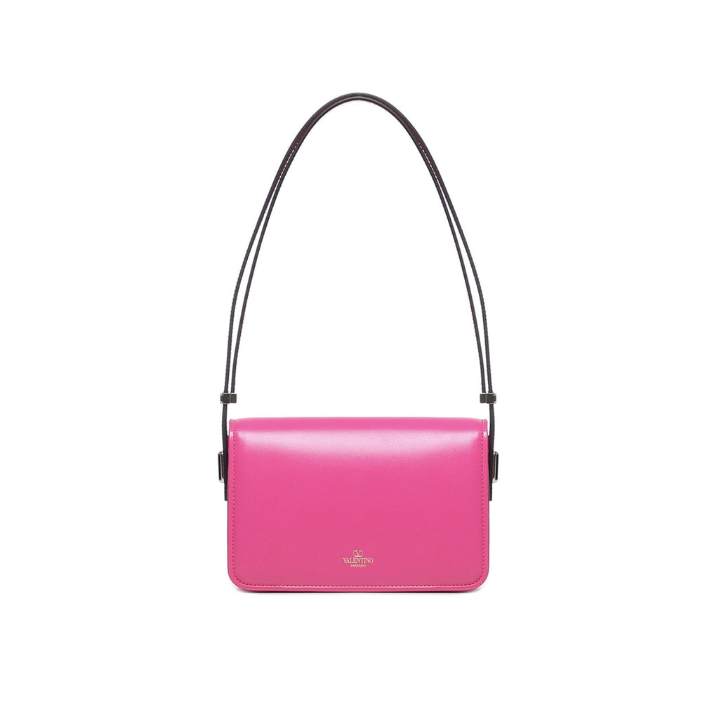 Valentino Garavani Logo Shoulder Bag - Fuchsia - Femme