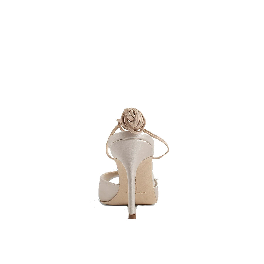 Sandales Manolo Blahnik Plumena 090 Satin - Beige - Femme