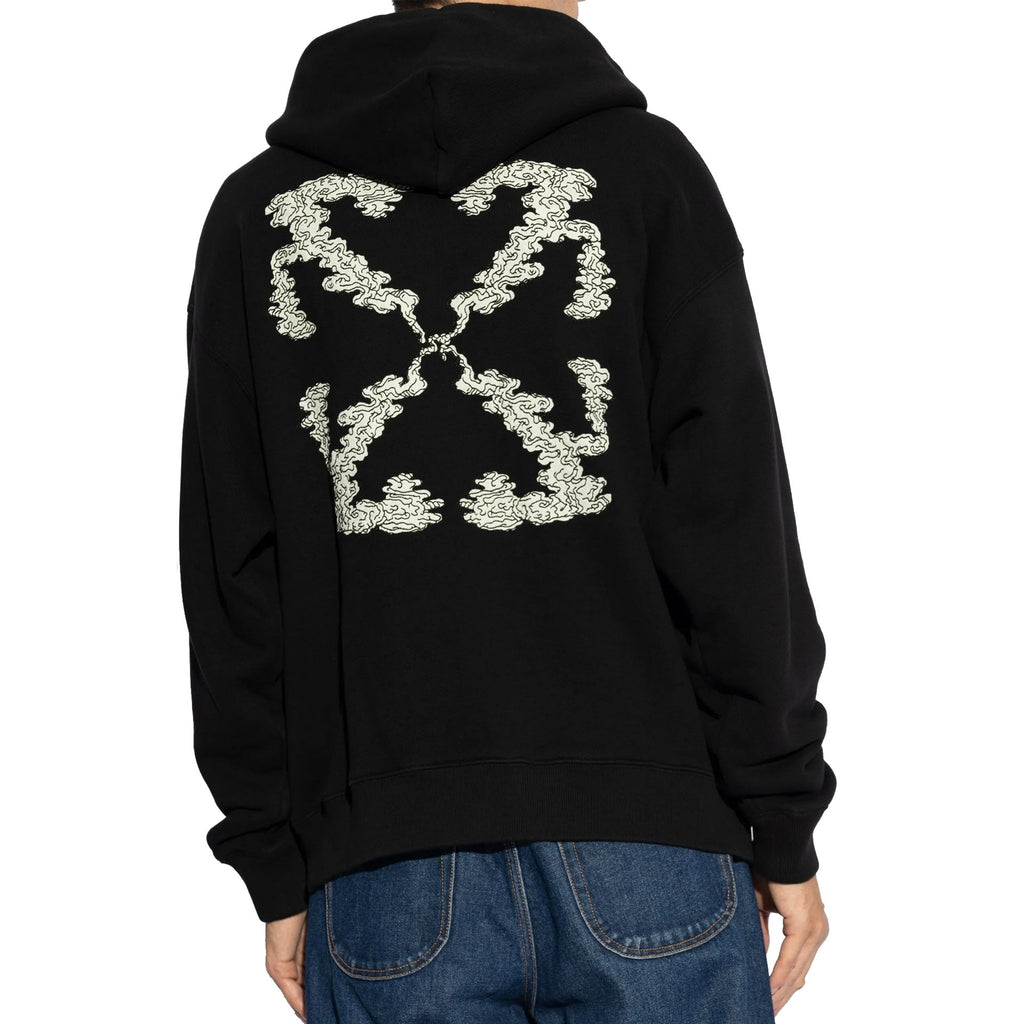 Sweatshirt Off-White Logo Hooded - Black - Homme