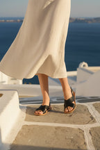Sandales Acoyte - Black Croco