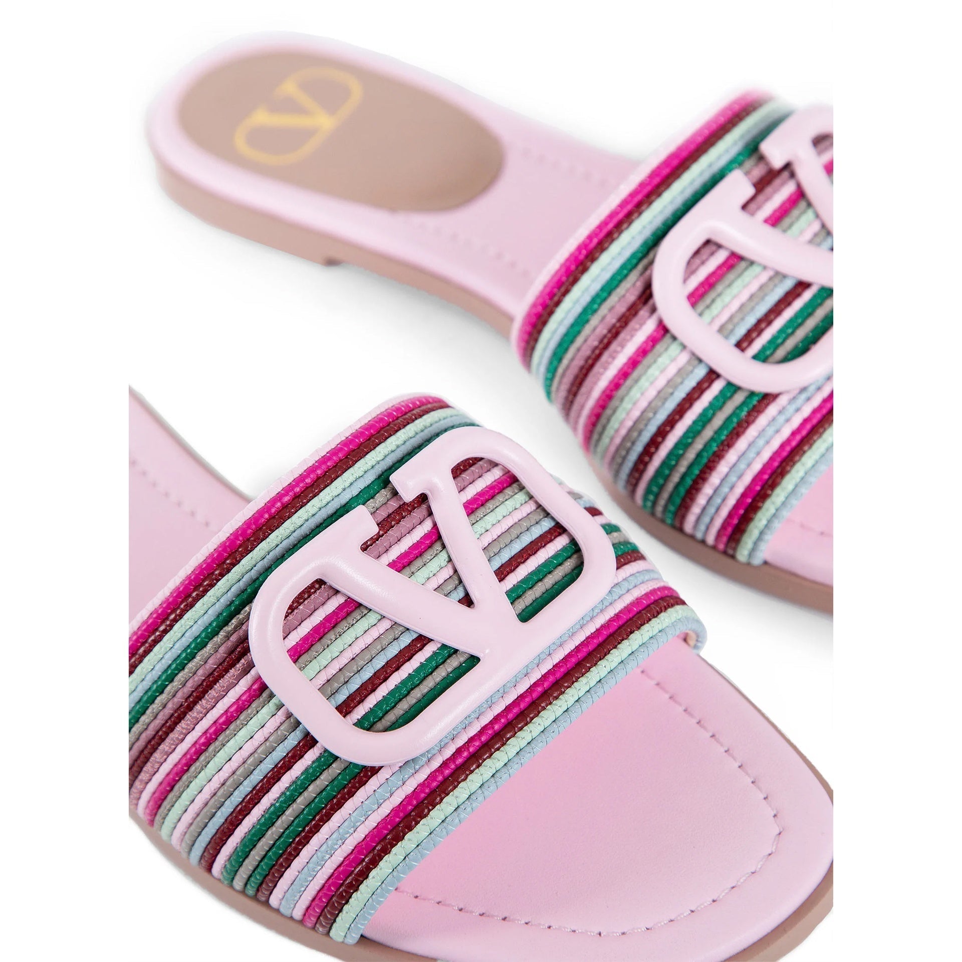 Claquettes Valentino Garavani V Logo Signature - Pink - Femme