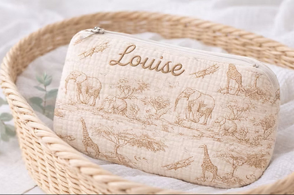 Le Petit Voyage - Trousse Beige - À Personnaliser