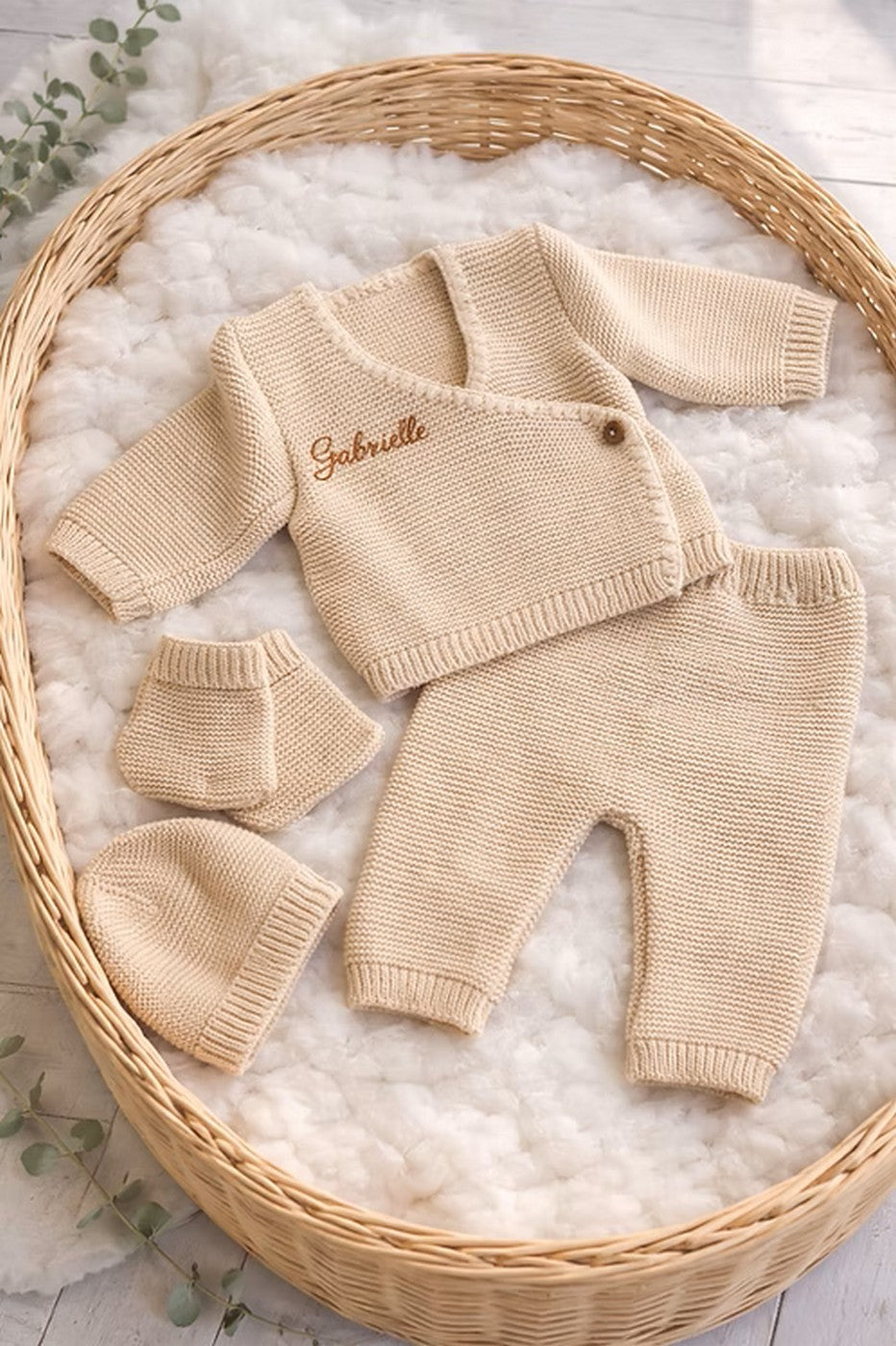 La Perle - Sable Trousseau De Naissance - À Personnaliser