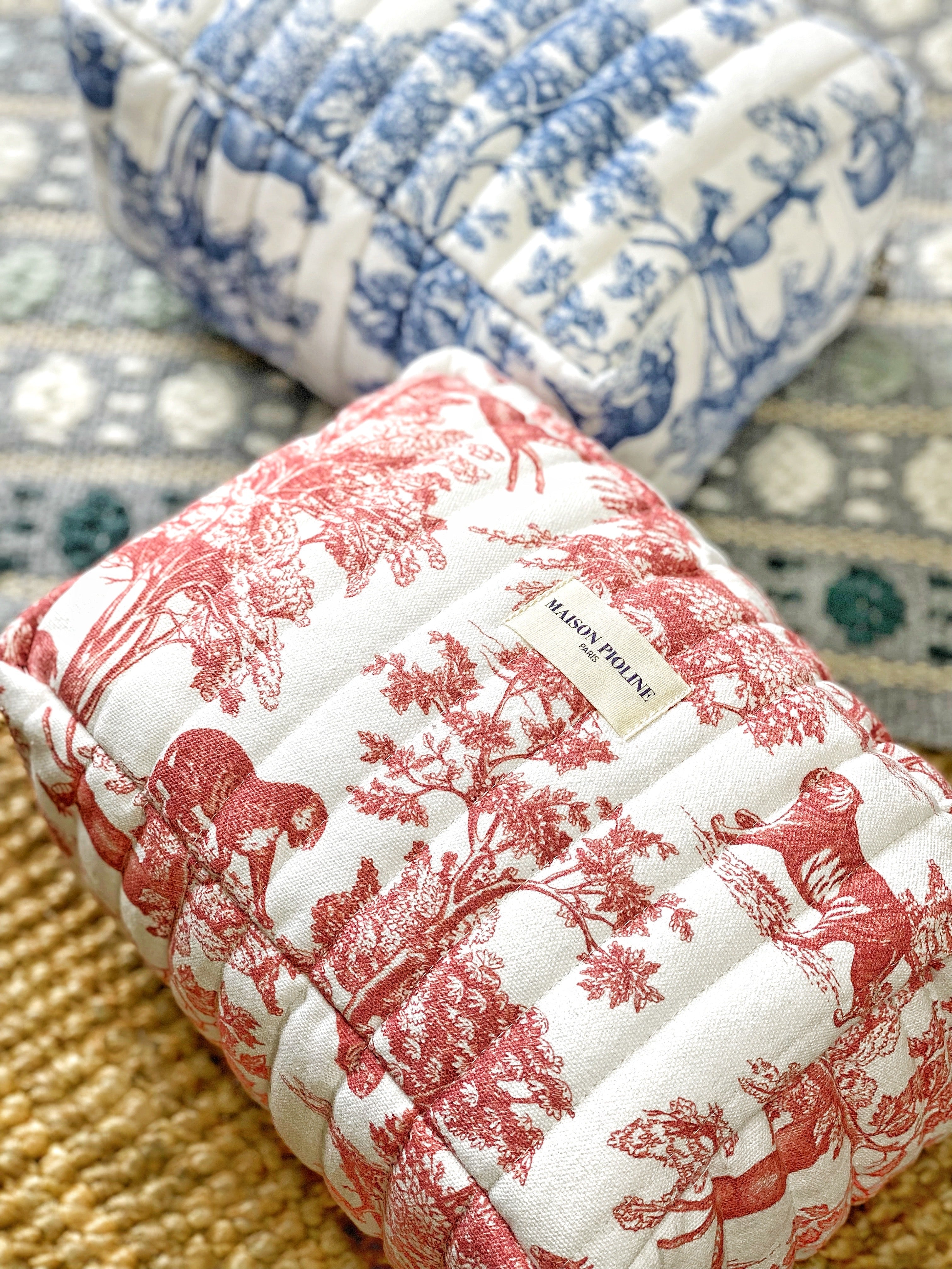 La Maxi Trousse - Inspiration Toile De Jouy - Brique
