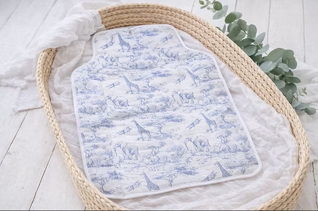 Le Voyageur - Tapis À Langer Bleu Nuage