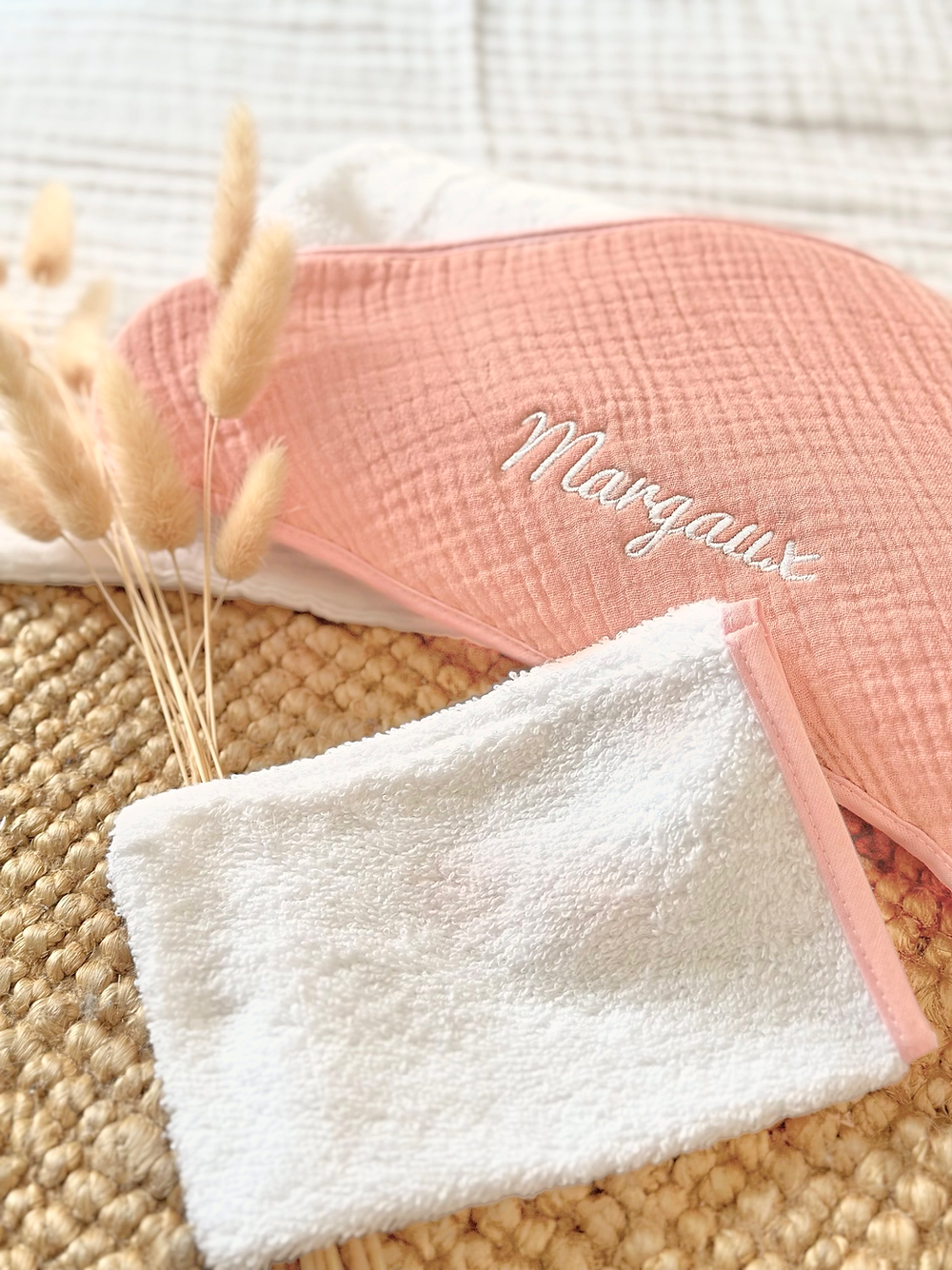 La Plume - Cape De Bain - Rose Poudré - À Personnaliser