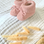 Les Choupinets - Rose Poudré - Chaussons De Naissance