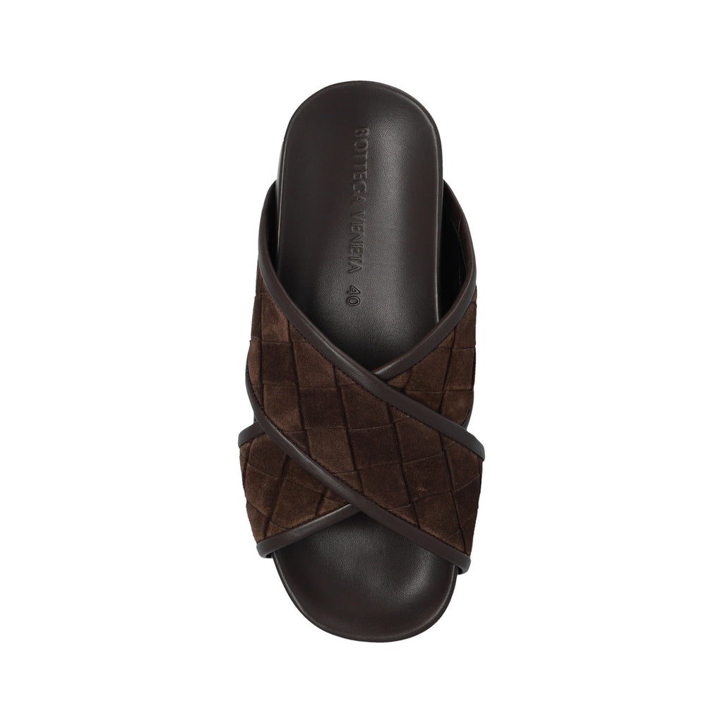 Sandales Bottega Veneta Tarik Criss Cross - Brown - Homme