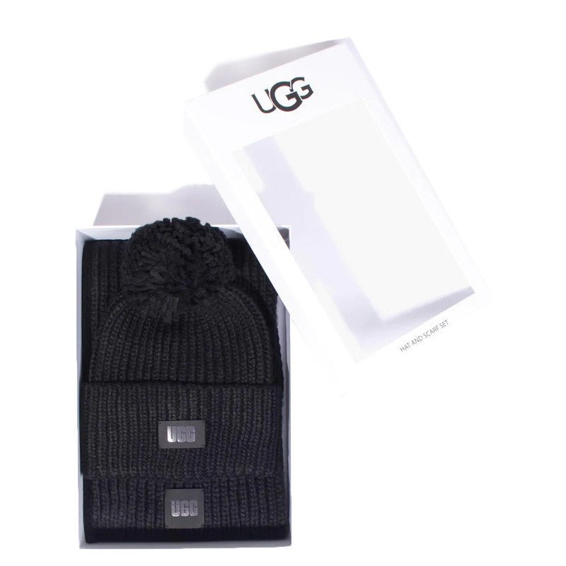 Echarpe Chunky Rib Beannie Knit Pom - Noir - Mixte - UGG - The Bradery