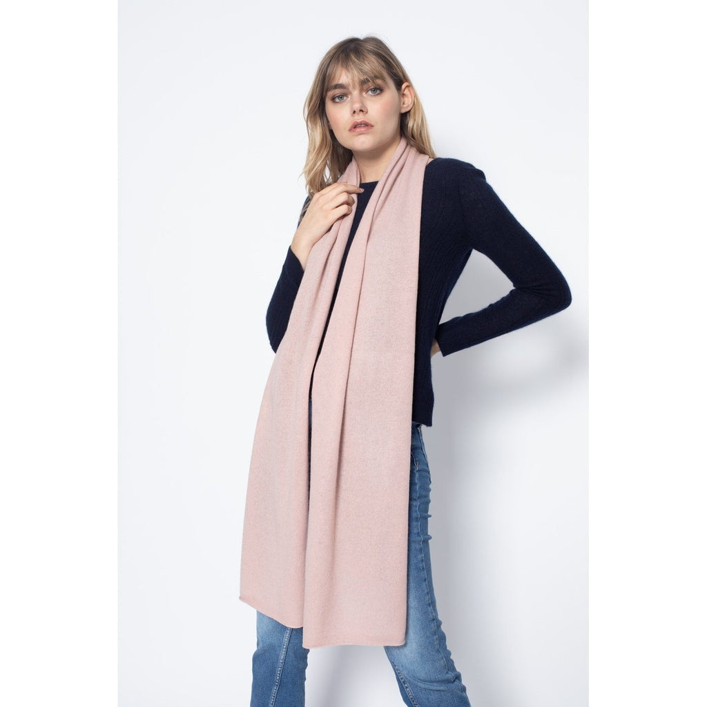 Echarpe Kelly Vieux Rose, 100% Cachemire, 2 Fils, Jersey - Accessoires - Perfect Cashmere - The Bradery