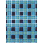 Écharpe - Vert - Imprimé Carreaux Bleu Marine - De Fursac - The Bradery
