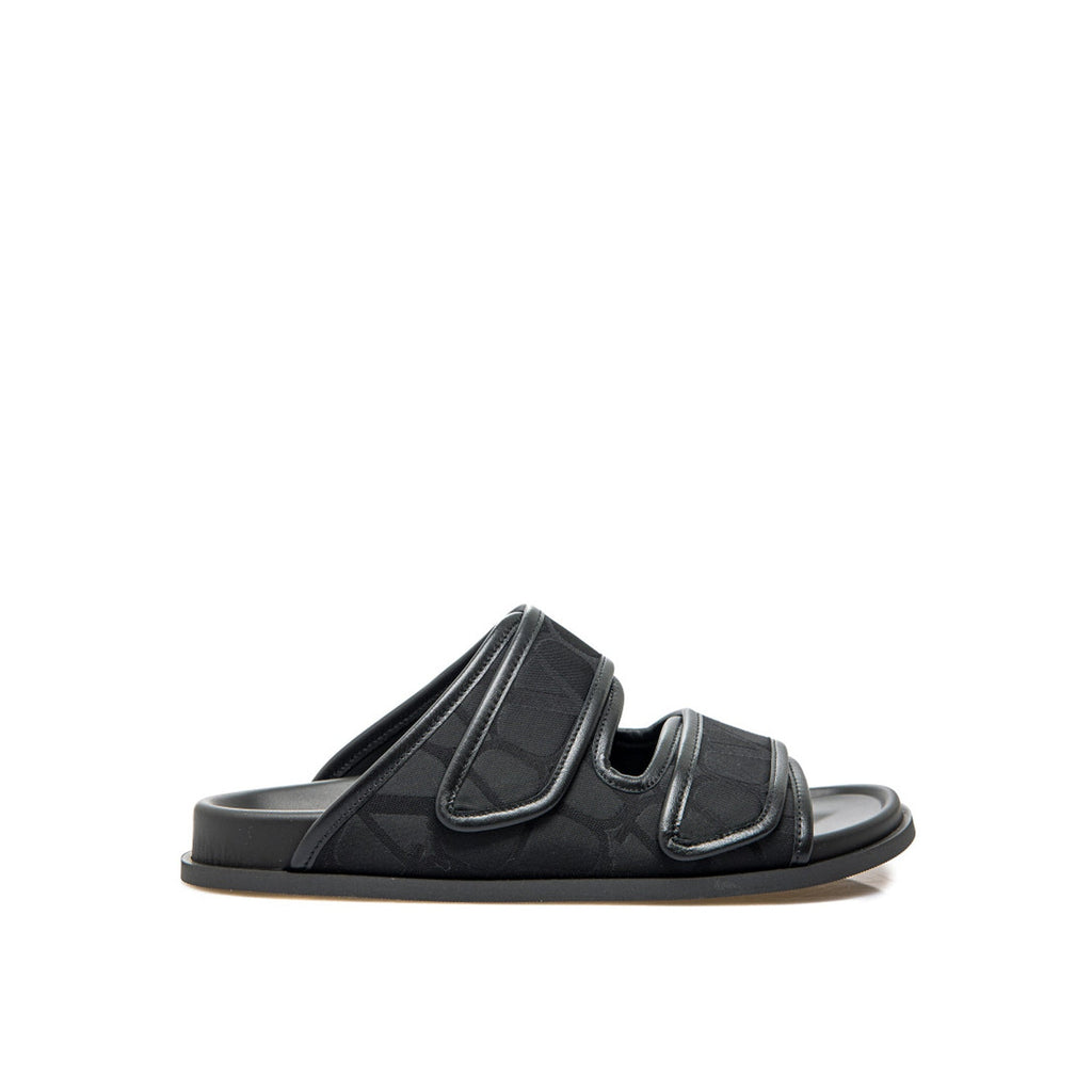 Sandales Valentino Garavani Toile Iconographe - Black - Homme