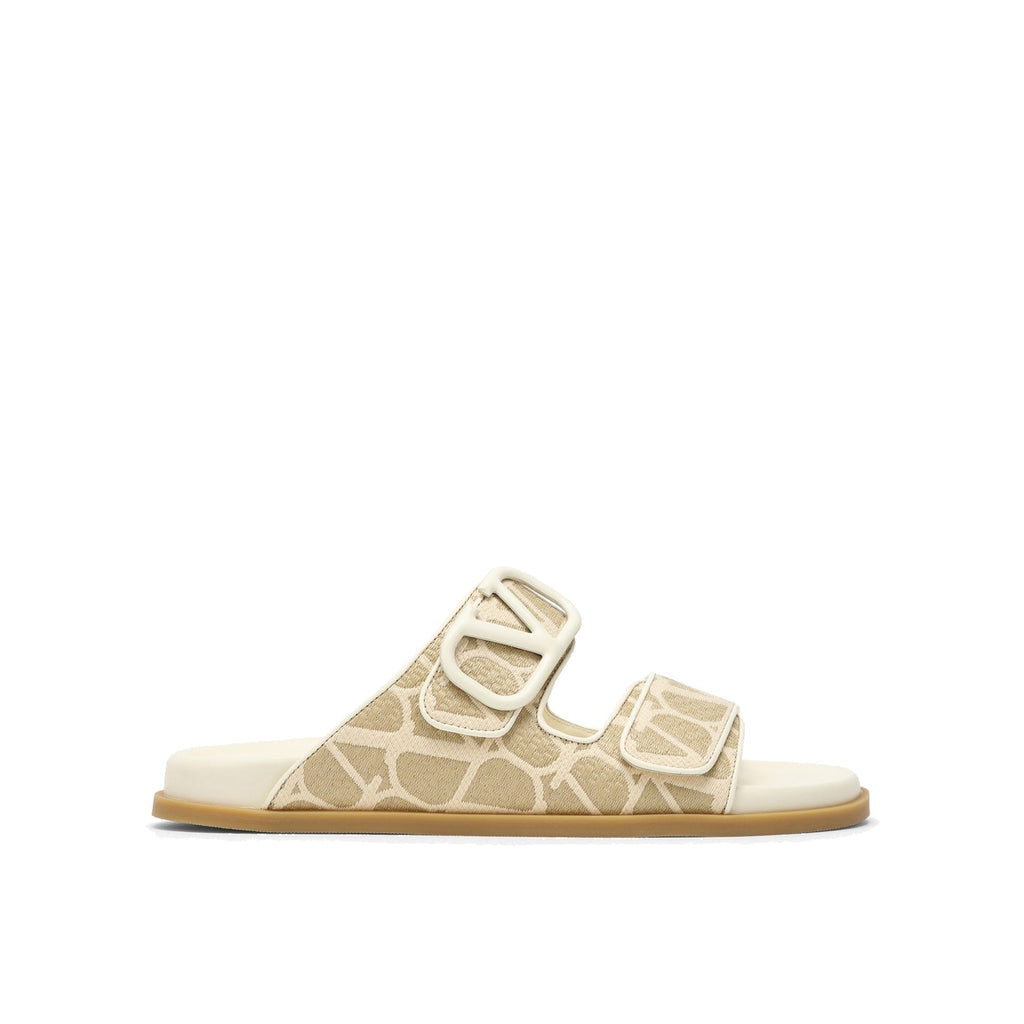 Sandales Valentino Garavani Toile Iconographe - Ivory - Femme