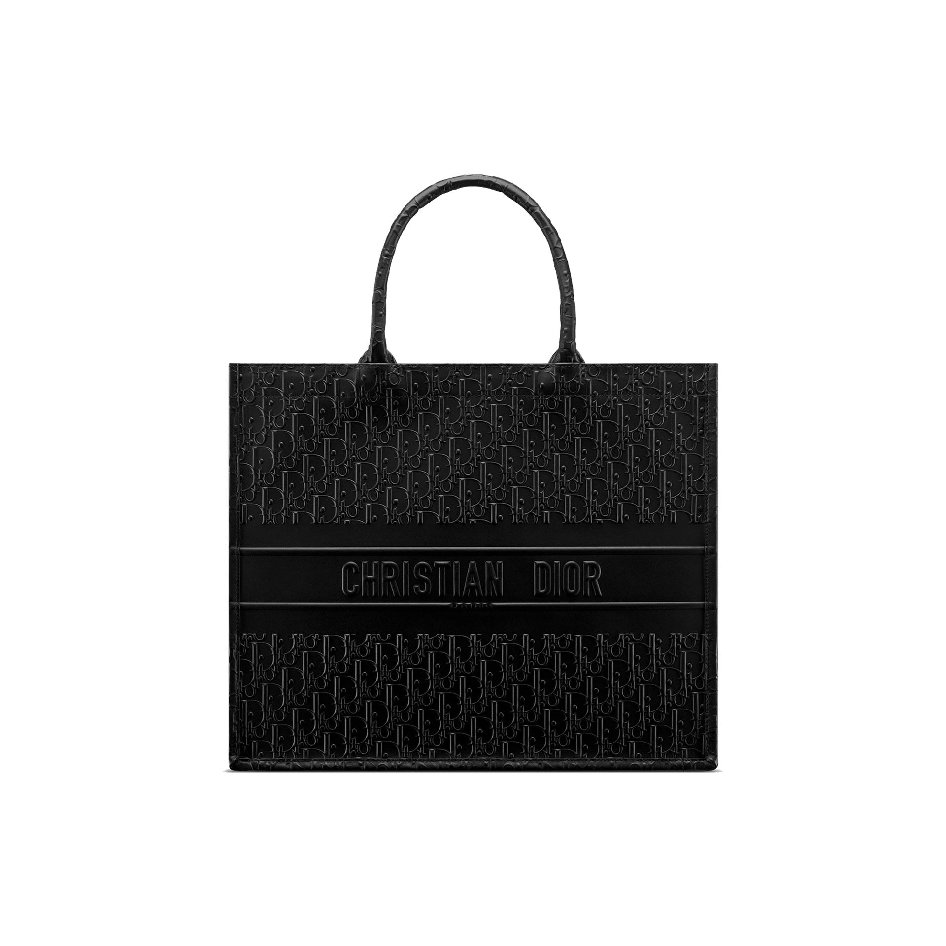 Dior - Cabas Oblique Leather - Femme - Black