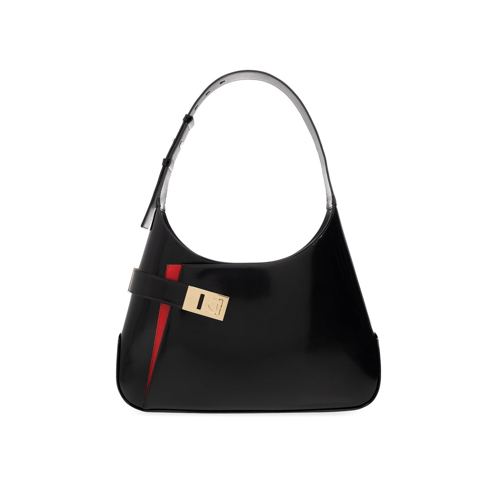 Salvatore Ferragamo Arch Hobo Shoulder Bag - Nero - Femme