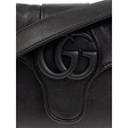Gucci Aphrodite Leather Shoulder Bag - Black - Femme