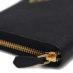 Prada - Portefeuille Leather Logo - Femme - Black
