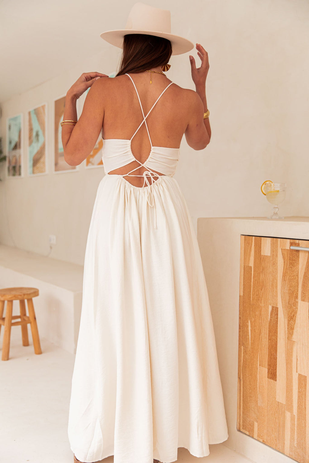 EFFY Écrue - Robe Longue