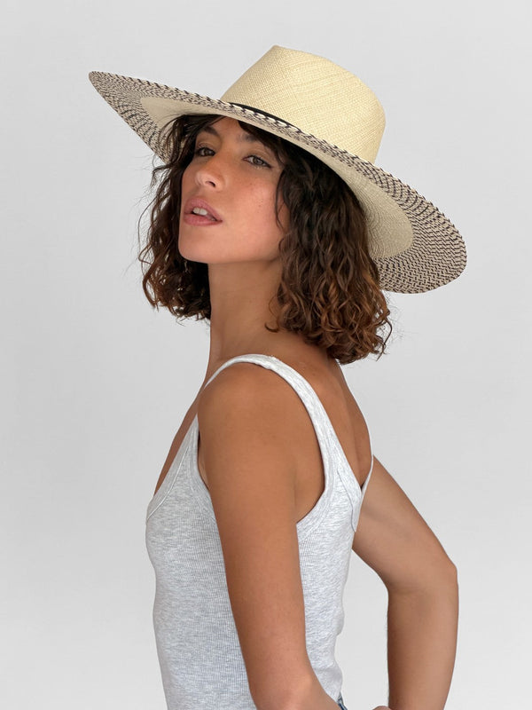 Chapeau Paille Elio - Natural Black