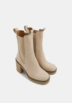 Elle - Cuir Beige - Bons Baisers - The Bradery
