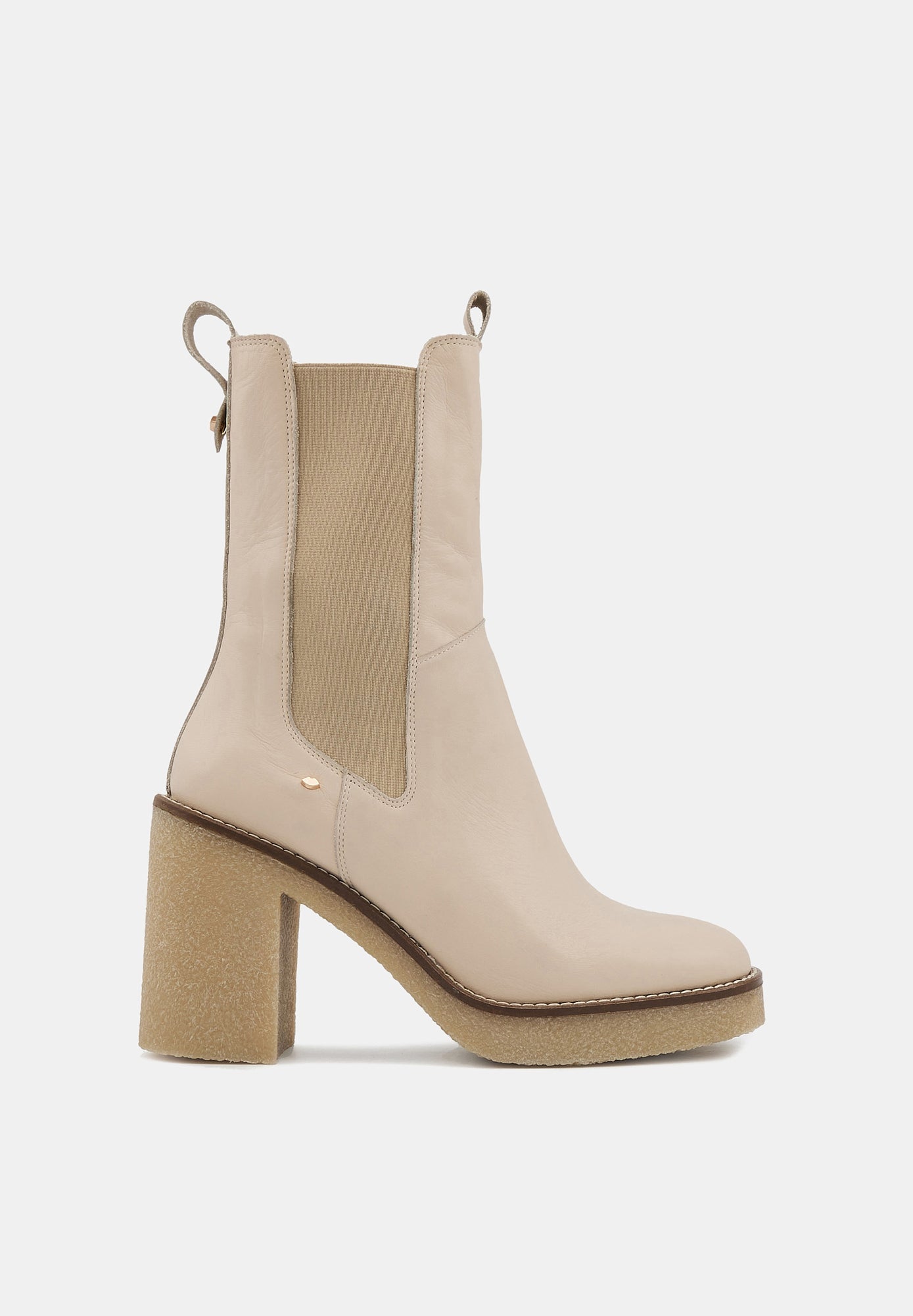 Elle - Cuir Beige - Bons Baisers - The Bradery