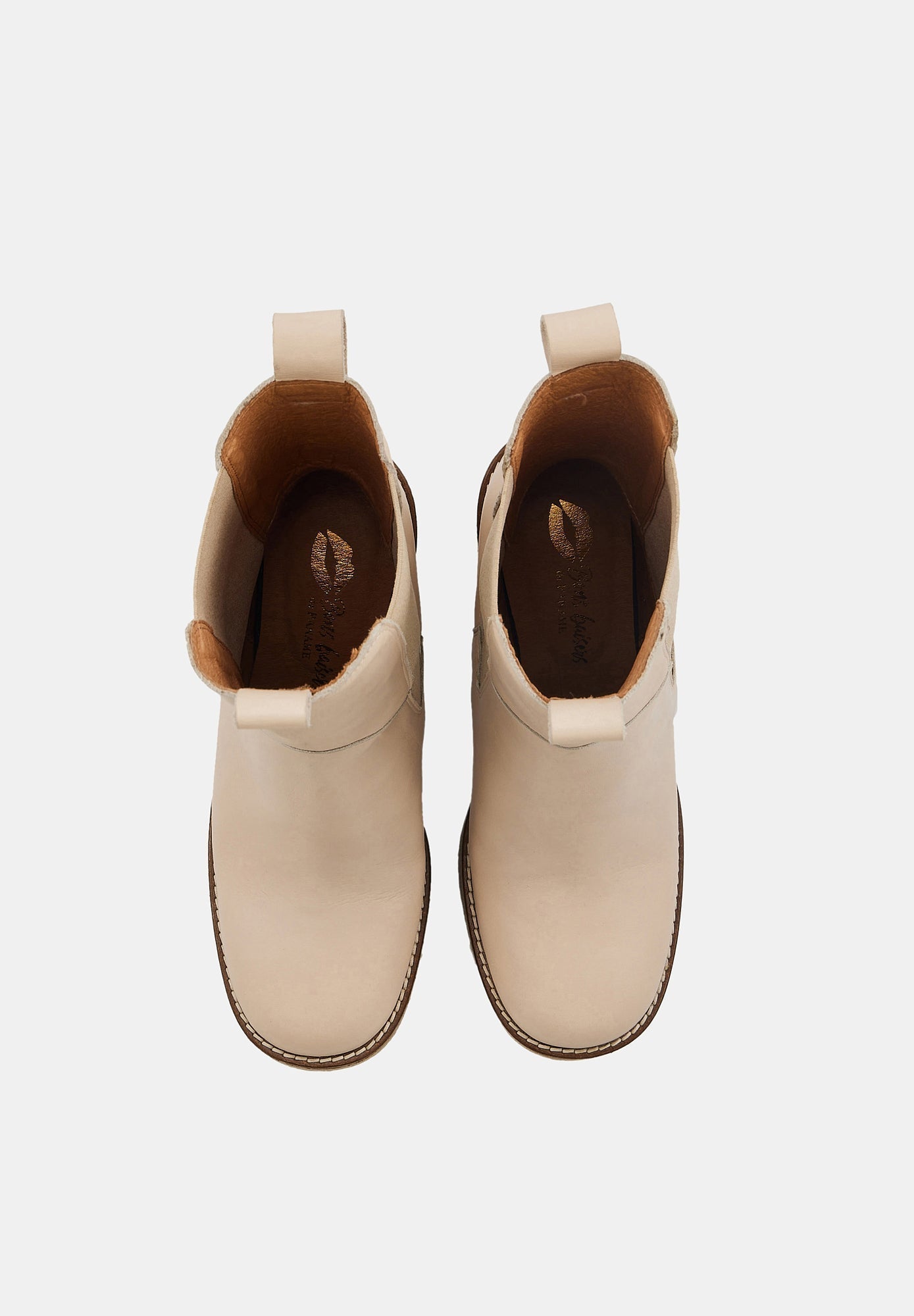 Elle - Cuir Beige - Bons Baisers - The Bradery
