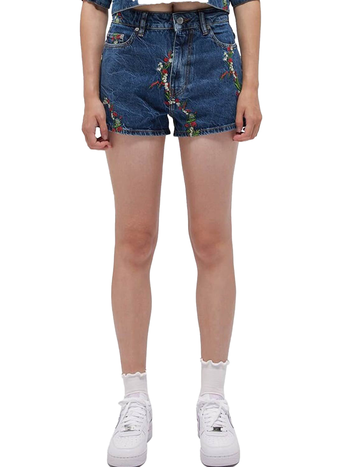 Ganni - Short Imprimé - Dark Indigo - Femme
