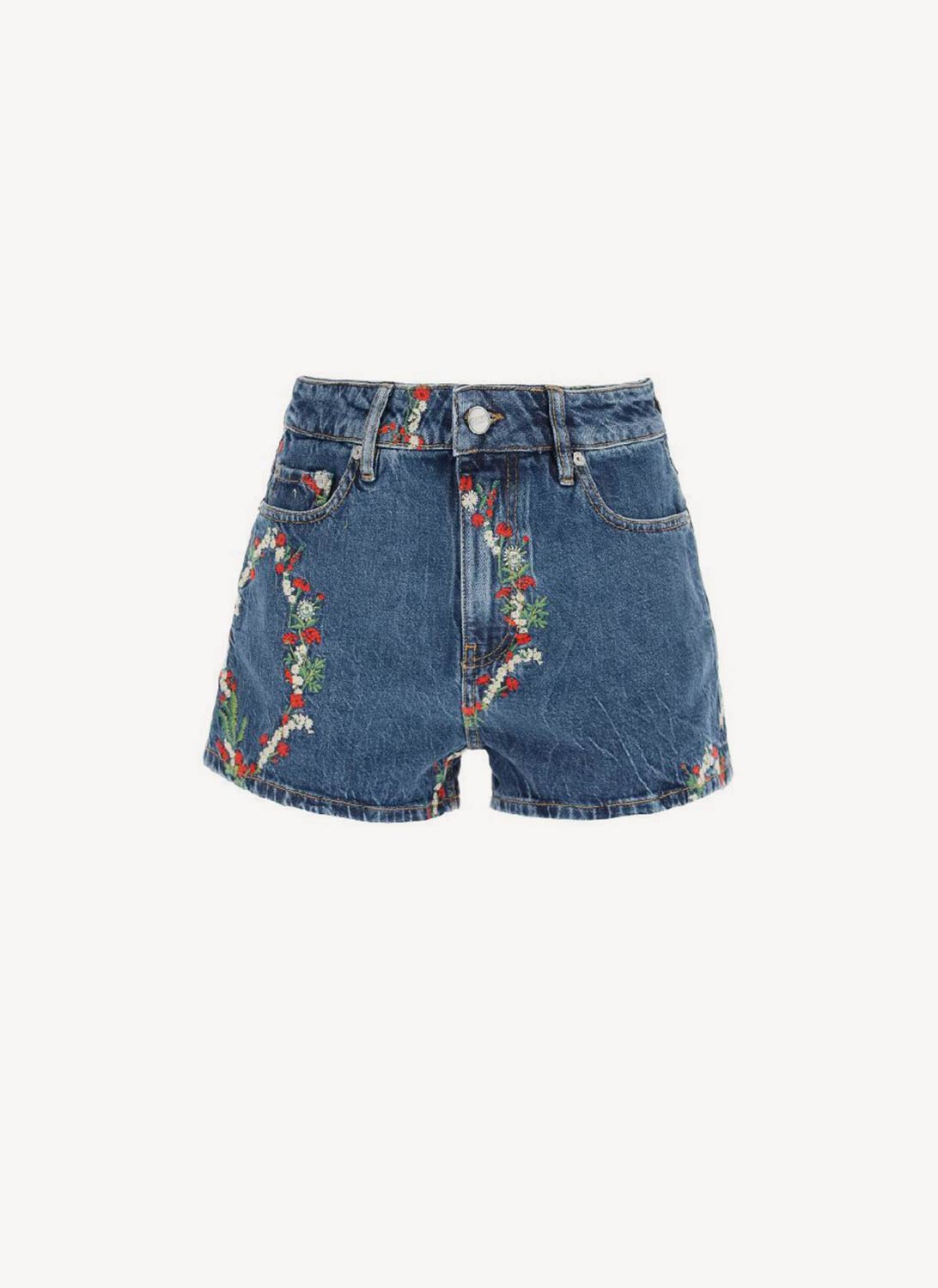 Ganni - Short Imprimé - Dark Indigo - Femme