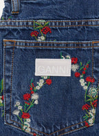 Ganni - Short Imprimé - Dark Indigo - Femme