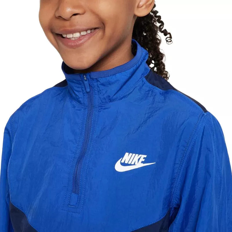 Ensemble De Survêtement 1/4 Zip Woven - Bleu
