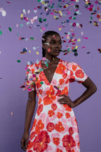 Robe Anna Red Blossom