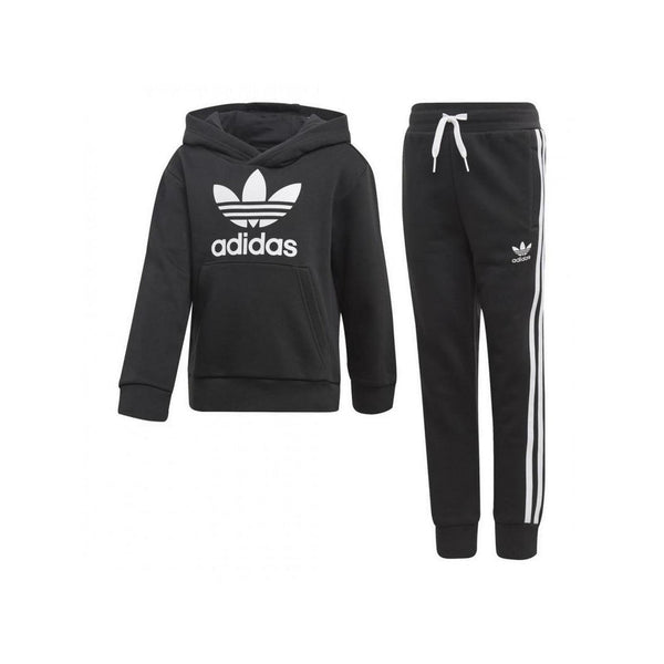 Ensembles De Survetement Adidas Originals Trefoil Hoodie - Noir - Enfant - Adidas2 - The Bradery