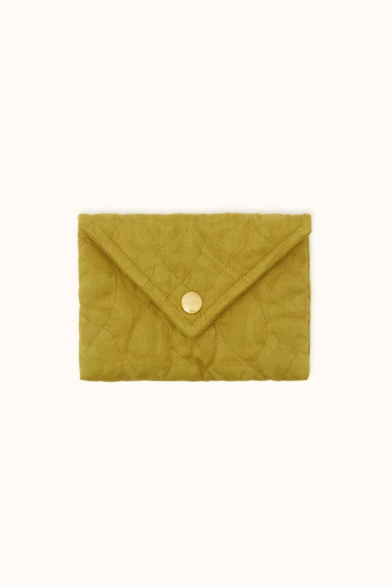 Enveloppe Ravi "Damassé" - Golden Lime