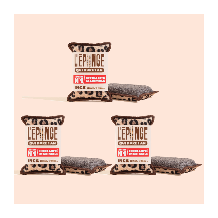 New - Duo D'Éponges Léopard