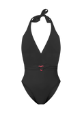 Maillot 1 Pièce Amour A La Plage Noir