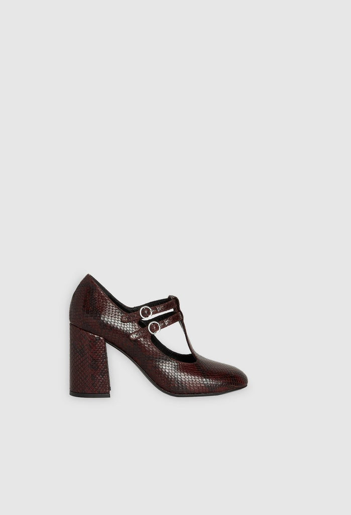 Escarpins Aparis Python - Bordeaux - Claudie Pierlot - The Bradery
