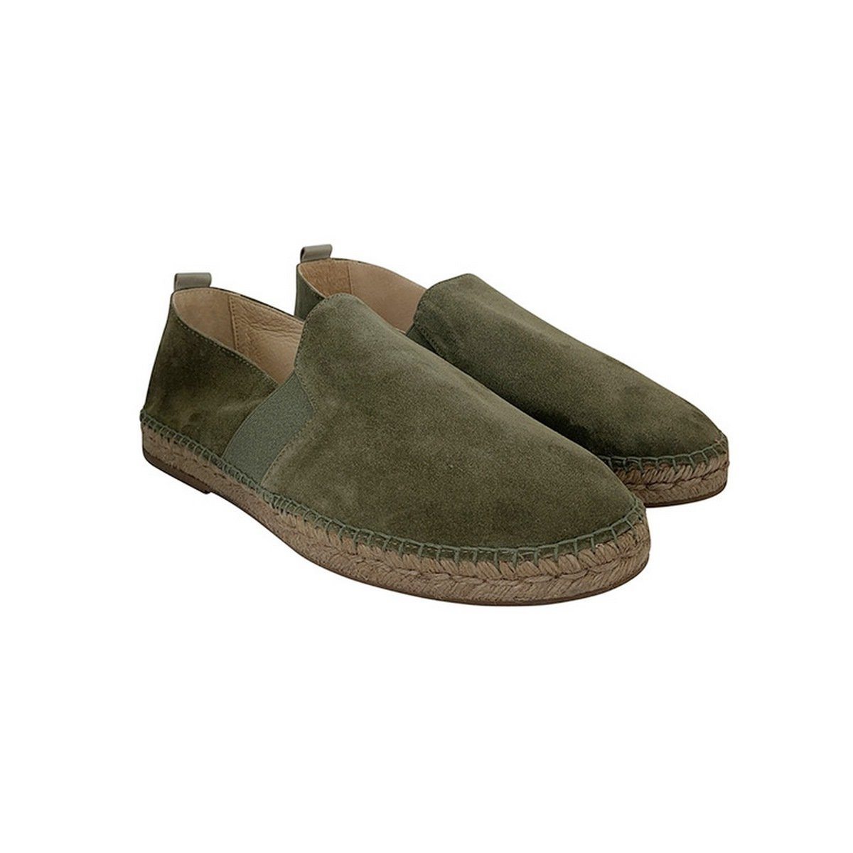 Espadrille Plate Big Sur - Daim Kaki - Homme ESPADRILLE PLATE Escadrille
