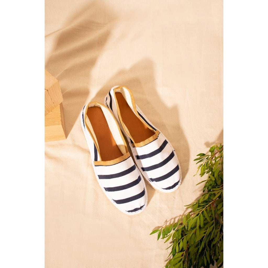 Espadrille Plate Brestoise - Blanc Beige - Homme ESPADRILLE PLATE Escadrille