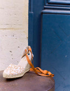 Espadrilles Udaipur Ruban - Toile Motif Indien - Femme