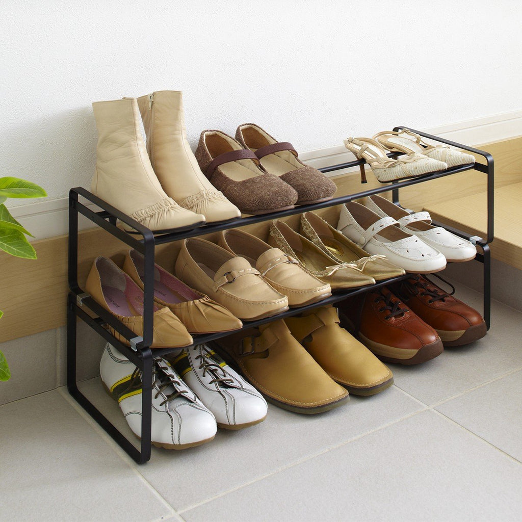 Etagère À Chaussures Extensible Noire 1 Niveau - L41cm - Noir