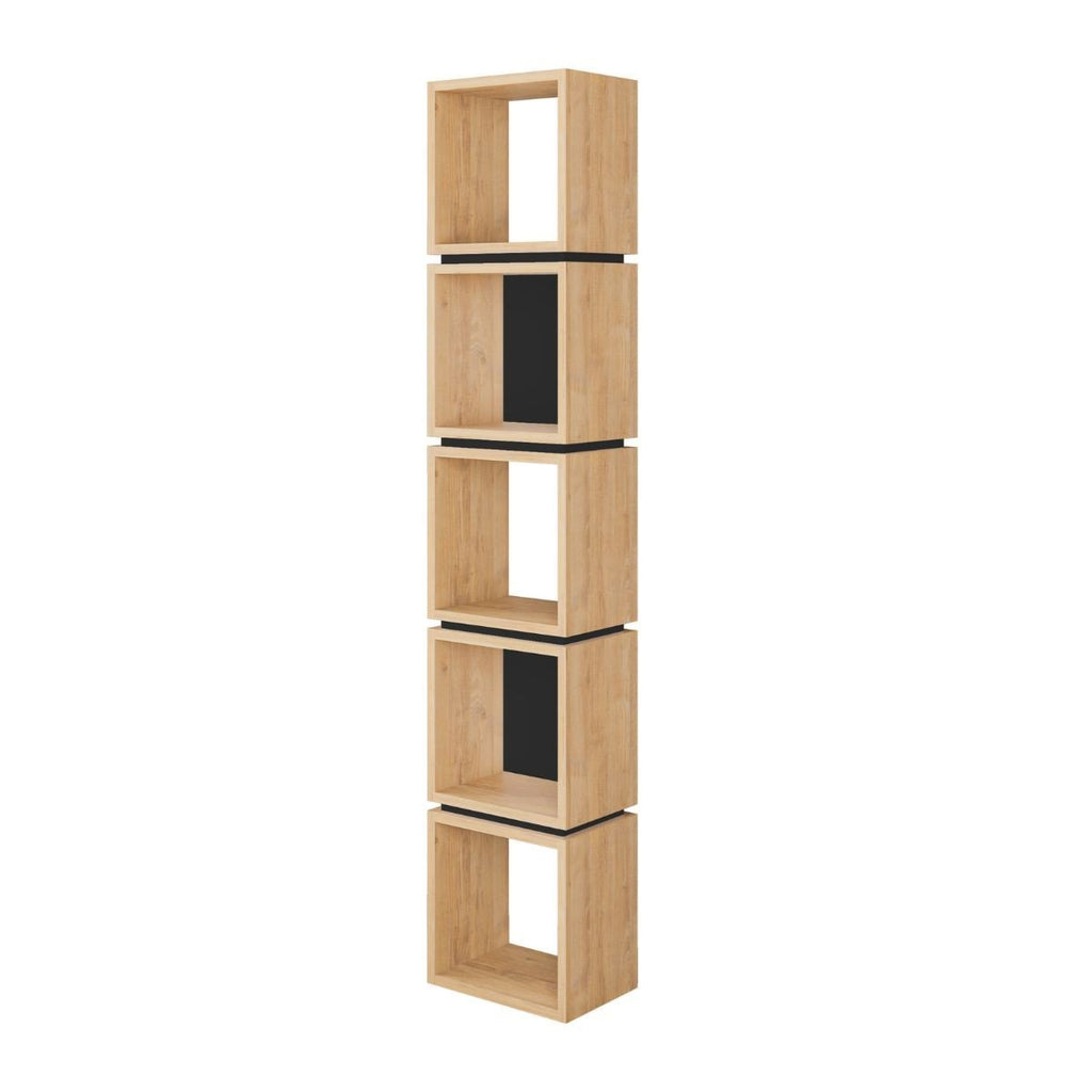 Étagère 5 Cases H167 cm - Lofty - Chêne Clair & Gris Anthracite