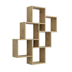 Étagère Murale Flottante 8 Compartiments - Laurio - Décor Chêne Artisan