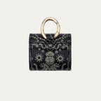 Etui Airpod Jamie Cuir Noir Imprimé Bandana