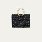 Etui Airpod Jamie Cuir Noir Imprimé Bandana
